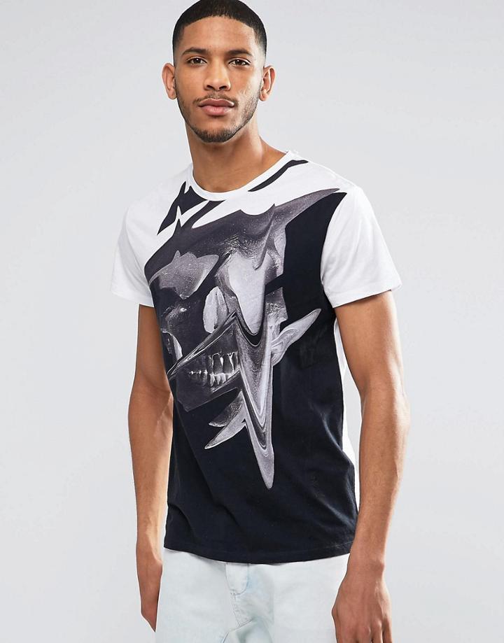 Religion Warp Skull T-shirt - White