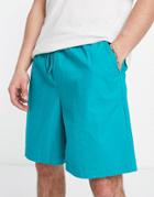 Asos Design Boxy Chino Shorts In Bright Green