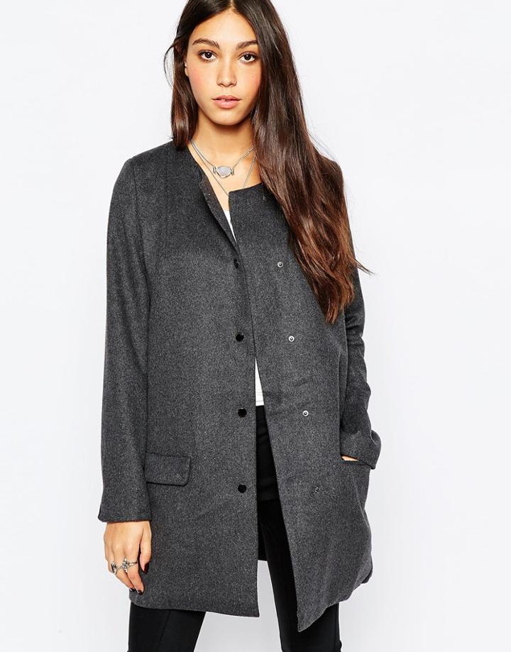 Religion Track Coat - Gray Marl