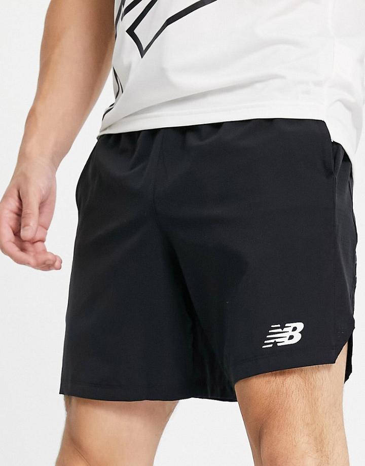 New Balance Tenacity 7-inch Logo Training Shorts In Black