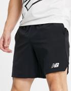 New Balance Tenacity 7-inch Logo Training Shorts In Black