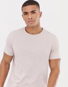 Asos Design Organic T-shirt With Crew Neck In Beige - Beige