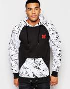 Good For Nothing Overhead Hoodie With Paint Splatter Print