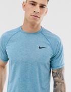 Nike Swimming Short Sleeve Hydroguard T-shirt In Blue-green