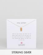 Dogeared Gold Plated Stay Golden Pineapple Reminder Necklace - Gold