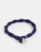 Tommy Hilfiger Woven Bracelet In Navy-blue