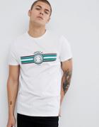Asos Design T-shirt With Emblem Slogan Print - White