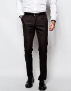 Sisley Suit Pants In Slim Fit - Bordeaux