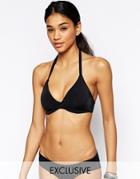 Asos Fuller Bust Exclusive Hidden Underwired Bikini Top Dd-g - Black