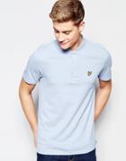 Lyle & Scott Polo Shirt With Bomber Collar In Blue - Blue