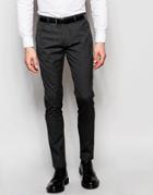 Asos Super Skinny Pants With 5 Pockets In Charcoal - Charcoal