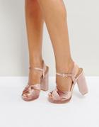 Truffle Collection Soft Knot Front Platform Sandal - Beige