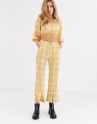 Capulet Baldwin Croped Check Pants-yellow