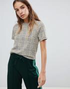 New Look Checked Boxy Tee - Yellow