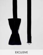 Noose & Monkey Velvet Bow Tie - Navy