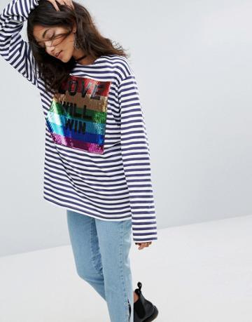 Ragyard Festival Love Will Win Breton Top - Multi