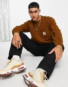 Carhartt Wip Pocket Oversize Sweatshirt In Brown
