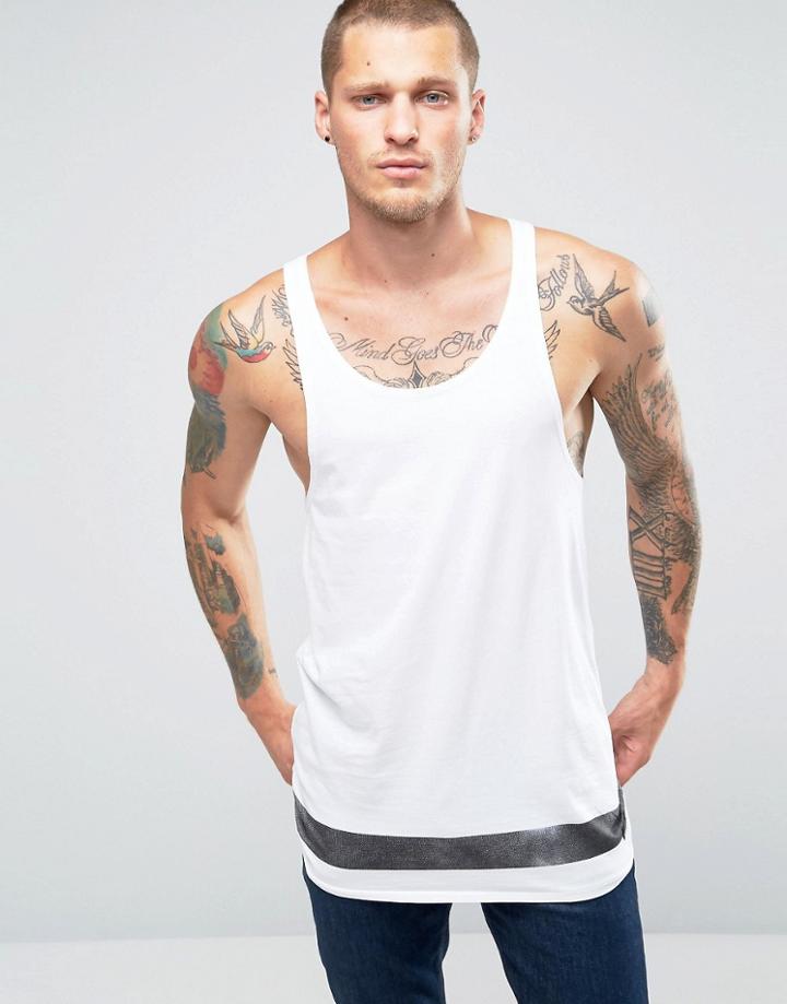 Scotch And Soda Long Fit Tank - White