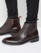 Ted Baker Rousse Polished Zip Boots - Brown