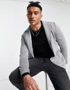 Harry Brown Soft Cotton Patch Pocket Relaxed Fit Blazer - Part Of A Set-gray
