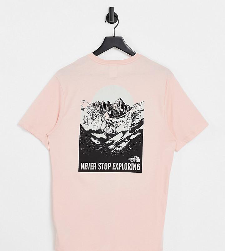 The North Face Natural Wonders Back Print T-shirt In White - Exclusive To Asos-pink