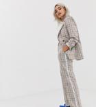Collusion Petite Check Pants With Side Tape-multi