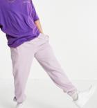 New Look Oversized Washed Sweatpants In Lilac - Part Of A Set-purple