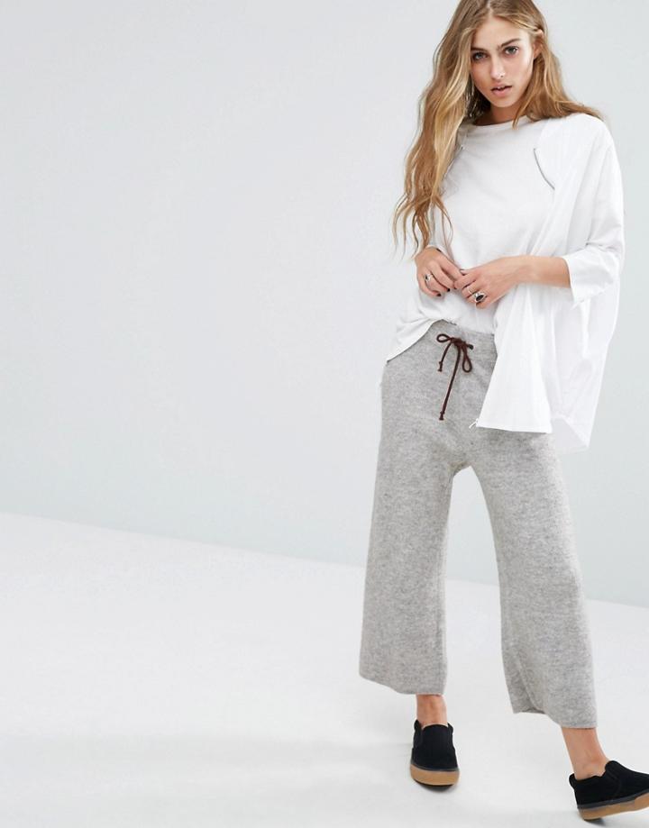 Noisy May Knitted Knit Culottes - Gray
