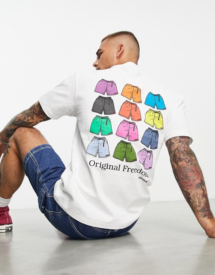 Gramicci Shorts Back Print T-shirt In White