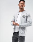 Hype Jersey Bomber Jacket In Gray - Gray