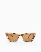 Topshop Tortoiseshell Cateye Sunglasses In Brown