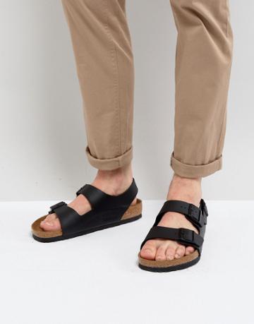 Birkenstocks Milano Sandals In Black - Black
