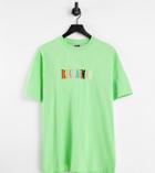 Reclaimed Vintage Inspired Multicolored Logo T-shirt In Green-orange