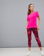 Adidas Running Climacool Response Leggings In Pink Print - Pink