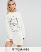 Vero Moda Petite Embroidered Sweater Dress - White