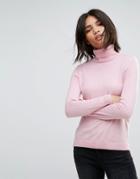 Esprit Light Knit Turtleneck Sweater - Pink