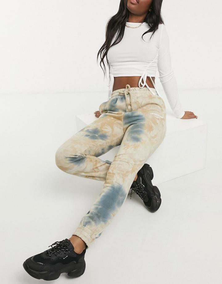 Sixth June Set Relaxed Sweatpants In Washed Tie-dye-neutral