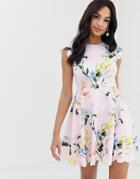 Ted Baker Karsali Elegance Scalloped Skater Dress - Pink