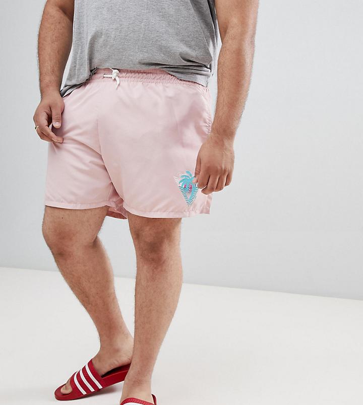 Friend Or Faux Plus Swim Short - Pink