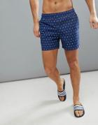 Adidas Swim Shorts In Navy Print Cv5124 - Navy