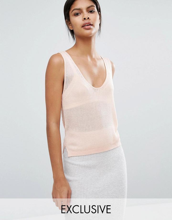 Micha Lounge Knitted Cami Top - Beige