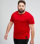 Sixth June Plus Oversized T-shirt In Red Suedette - Red
