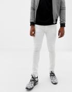Jack & Jones Skinny Jeans In White Colored Denim - White