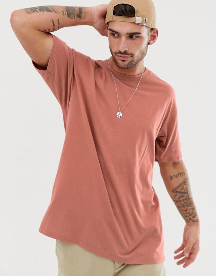 River Island Oversized T-shirt In Terracotta-tan