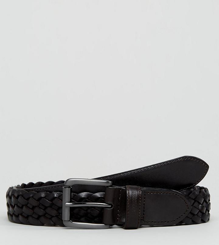 Heart & Dagger Woven Faux Leather Belt - Brown