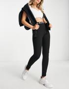 Na-kd Logo Print Leggings In Black