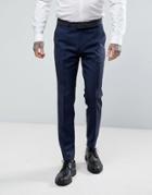 Hugo By Hugo Boss Hesten Extra Slim Fit Wool Twill Suit Pants - Navy
