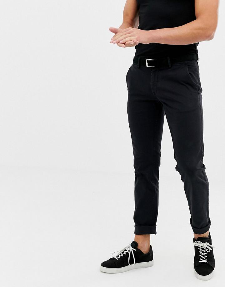 Boss Schino Slim Fit Chino Pants In Black - Black