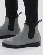 Dr Martens Suede Chelsea Boots - Gray