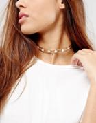 New Look Pearl Torque Necklace - Gold